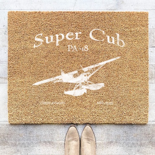 Pa-18 Super Cub Airplane Airplane Pilot Coir Doormats
