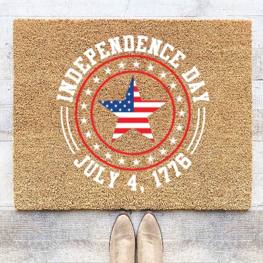 Independence Day 4 July 1776 USA Patriotism Coir Doormats