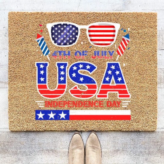 4th July USA Independence Day All American Pride Coir Doormats