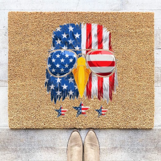 Patriots America Ealge Stars and Stripes US Pride Coir Doormats