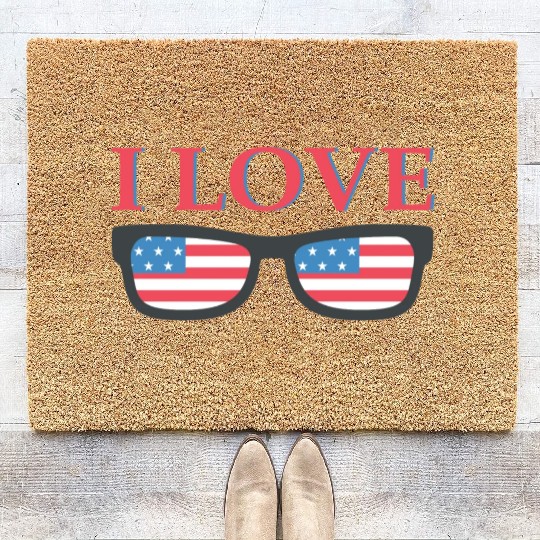 I Love America Coir Doormats
