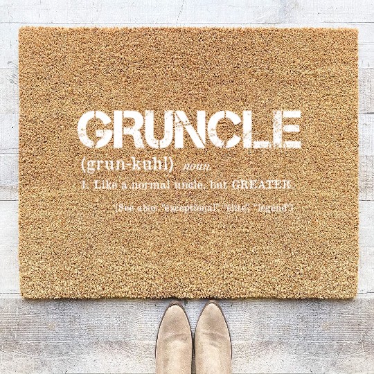 Gruncle Definition Great Uncle Mashup Coir Doormats