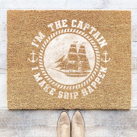 Sailing Boat Captain Ocean Maritime Coir Doormats