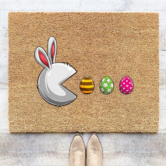 Happy Easter Day Bunny Egg Easter Coir Doormats
