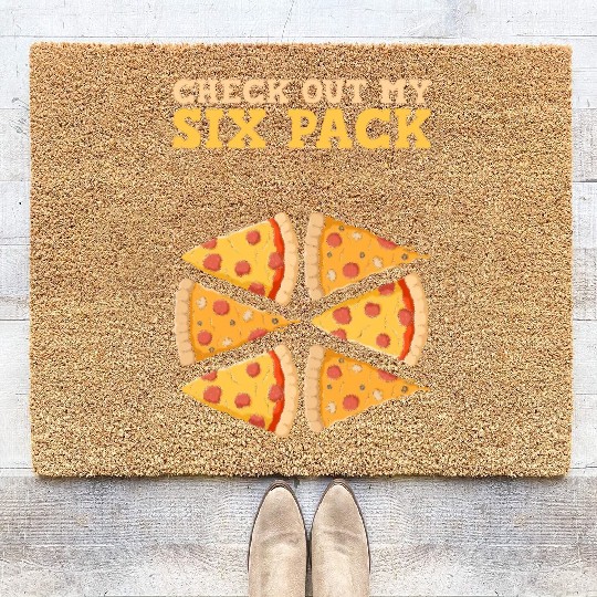 Abs Pizza Chef Gym Six Pack Abs Coir Doormats
