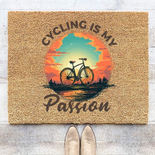 Cycling Is My Passion Bicycle, Bike, Cycling Coir Doormats