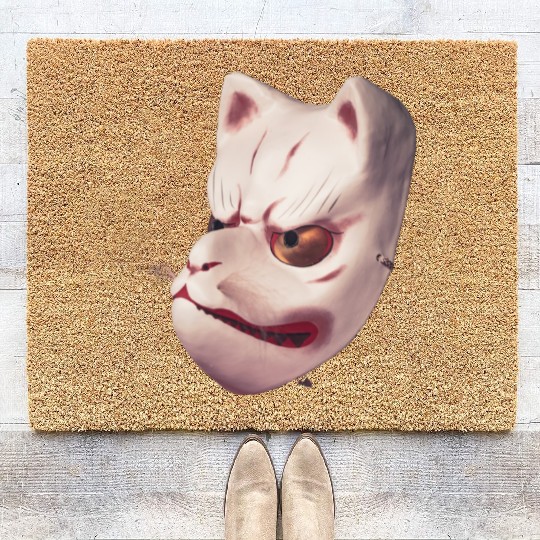 Cute Angry Face Coir Doormats