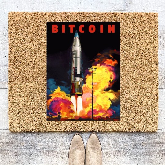 Bitcoin Blast-off Coir Doormats