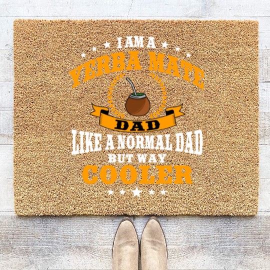 Funny Yerba Mate Dad Outfit Father's Day Coir Doormats