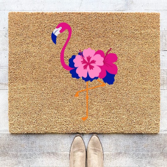 Flower Flamingo Coir Doormats