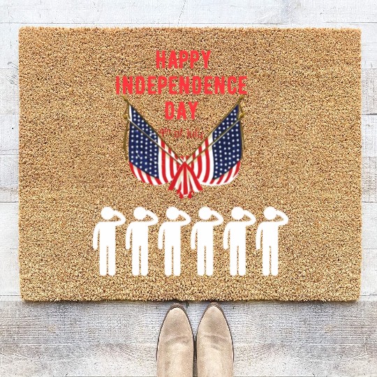 Happy independence day Coir Doormats