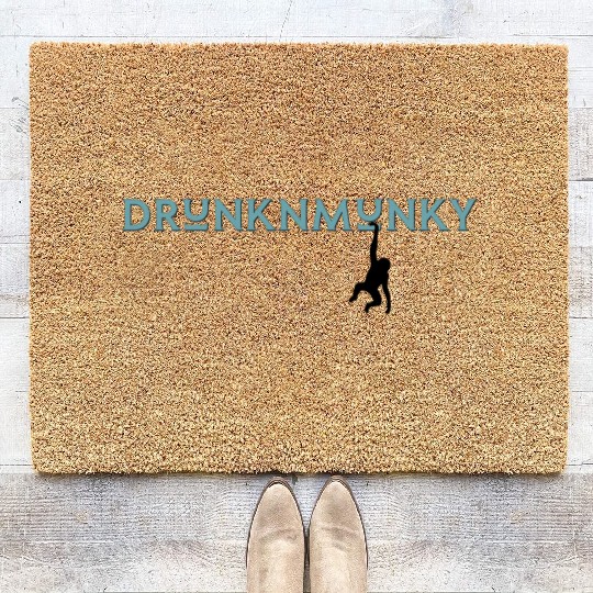 DESIGNdrunknmunky s drunk monkey Coir Doormats