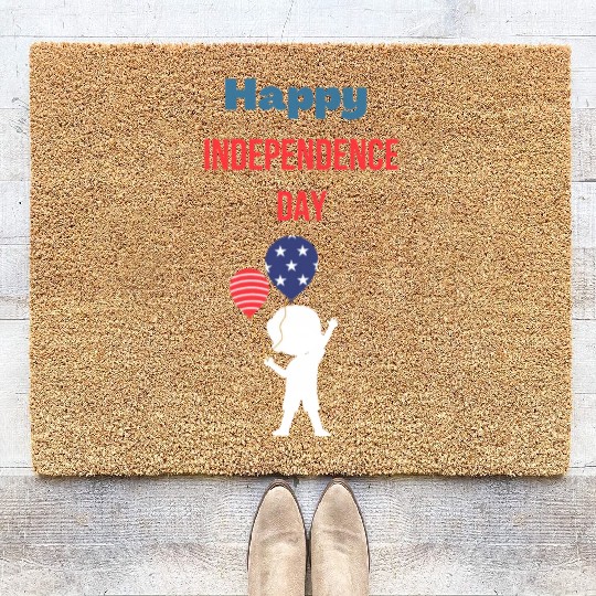 Happy independence day Coir Doormats
