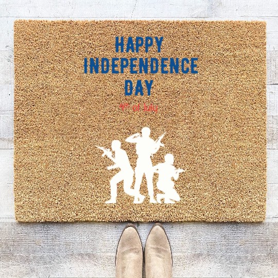Happy independence day Coir Doormats