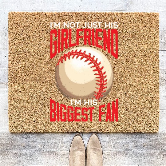Baseball Girlfriend Sport Lover Baseball Fan Coir Doormats