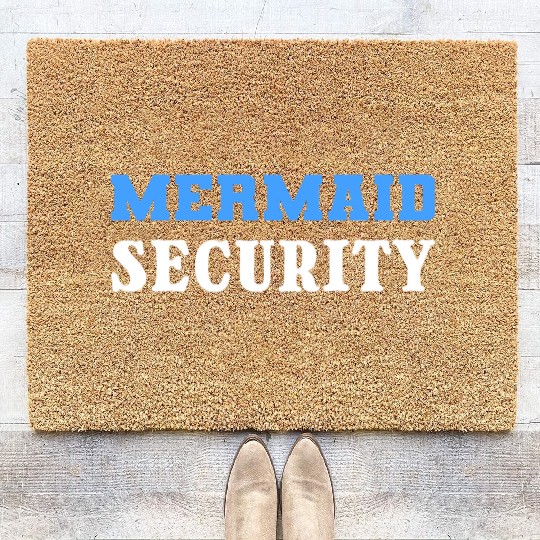 Mermaid Security Pool Attendant Gift Coir Doormats