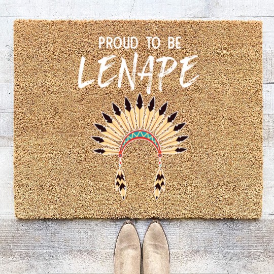 Proud To Be Lenape Delaware Native American Pride Coir Doormats