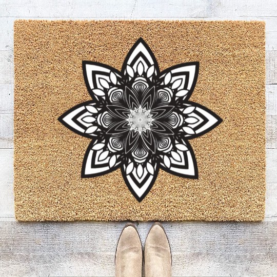 Mandala Flower Coir Doormats