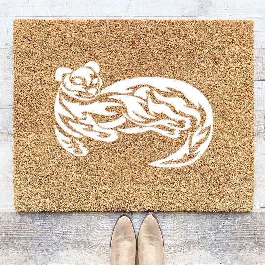Tribal Otter Tattoo Coir Doormats