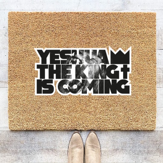 YESHUA THE KING IS COMING Coir Doormats