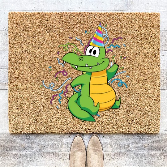 Alligator Party Reptile Animal Crocodile Coir Doormats