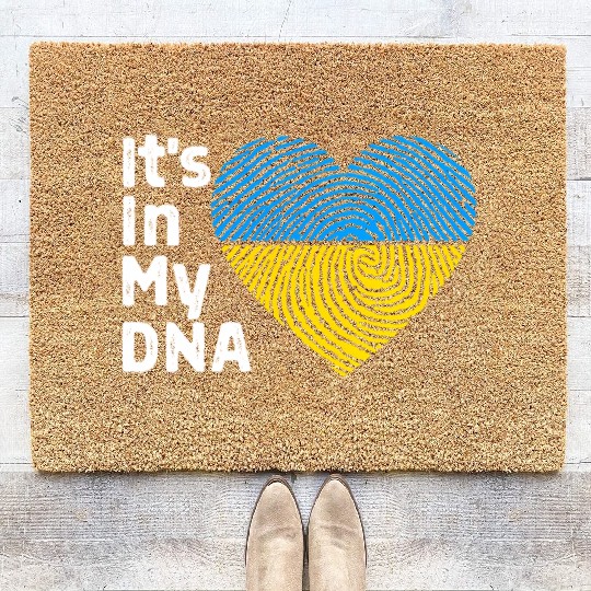 It'S In My Dna Ukraine I Stand With Ukraine Coir Doormats