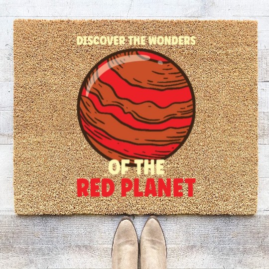 Mars Explore Astronaut Astronomy Solar System Coir Doormats