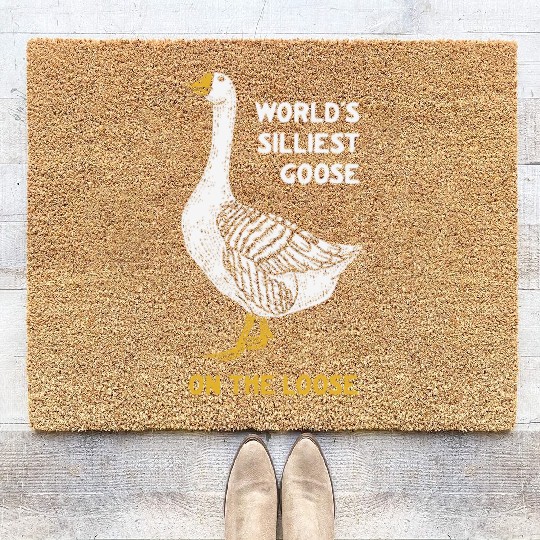 World s Silliest Goose Coir Doormats