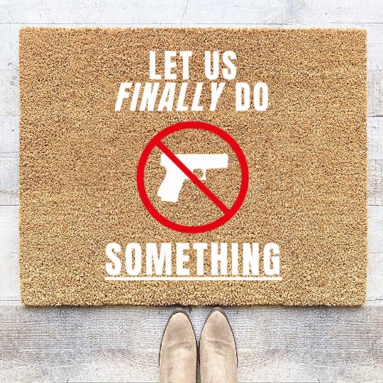 Let us Finally Do Something hippie Coir Doormats