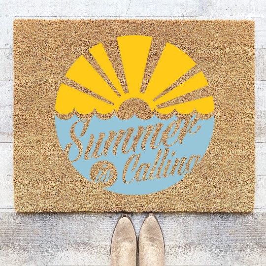Summer's Call: Embrace the Sun Coir Doormats