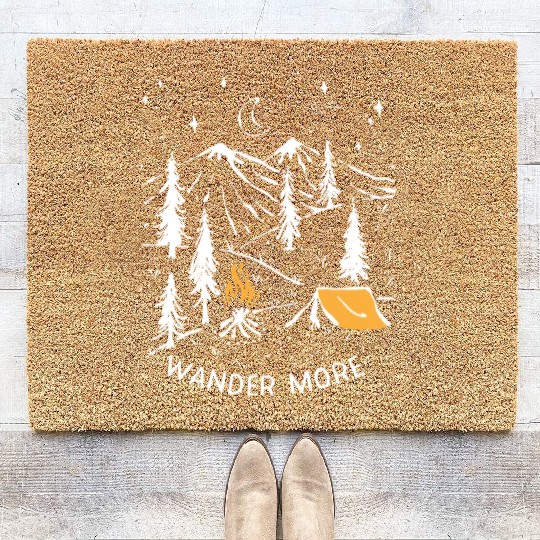 Wander More Nature Lover And Outdoors Camping Coir Doormats