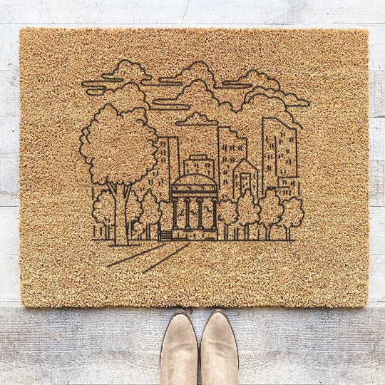 Boston Common in downtown Boston Massachusetts USA Coir Doormats