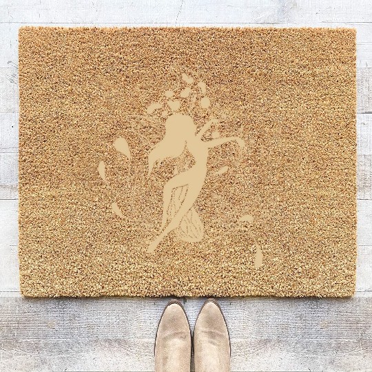 Fairy Coir Doormats, Fairycore Dancing Fairy Mushroom