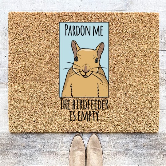 Squirrel Gag Funny Squirrel Lover Coir Doormats