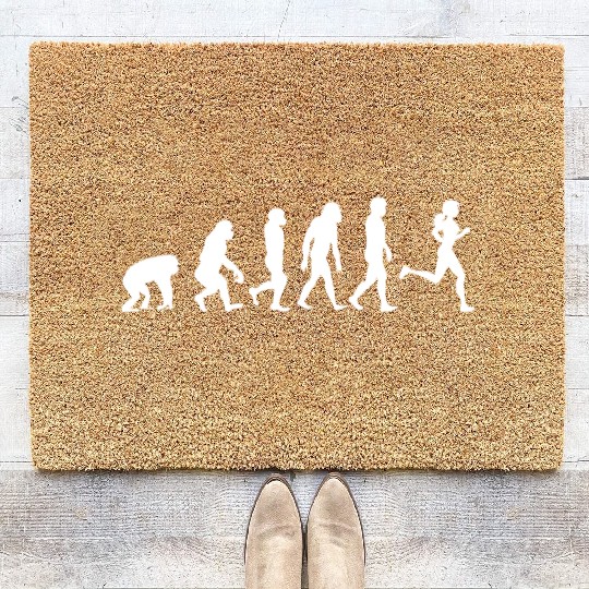 Minimalistic Running Evolution Jogging Girls Coir Doormats