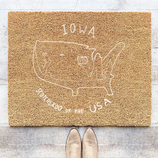 Iowa scotcheroos of the USA Coir Doormats
