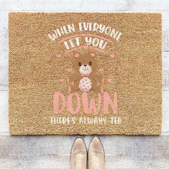 Teddy Bear Children Toy Cuddling Coir Doormats
