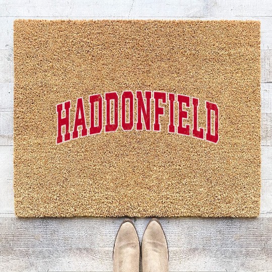 Haddonfield New Jersey Nj Sports Red Coir Doormats
