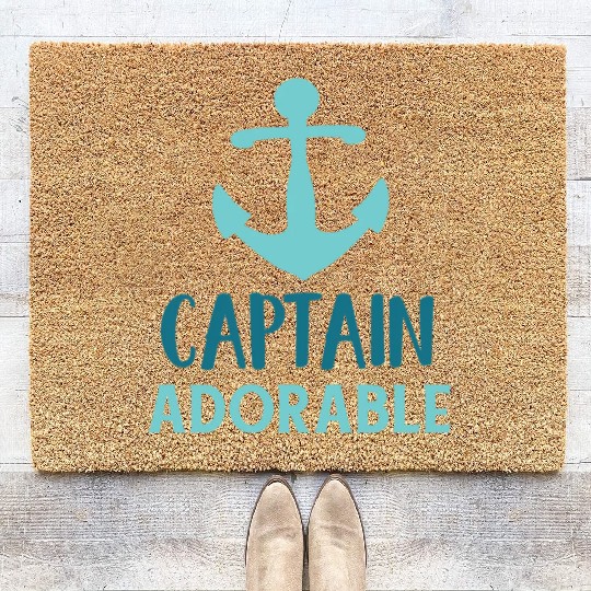 Captain Adorable Boat Anchor Sailor Sailing music Coir Doormats