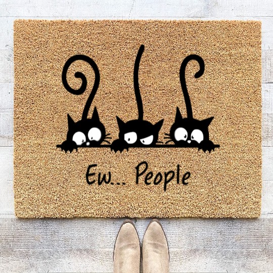 Ew People Cats Kitten Kitty Cat Coir Doormats