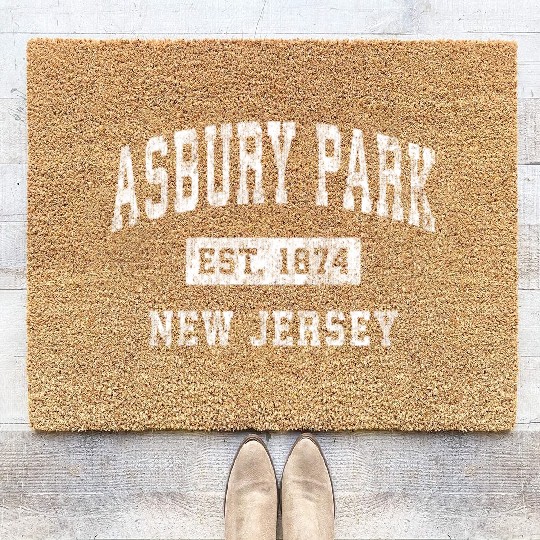 Asbury Park New Jersey Nj Established Sports Coir Doormats