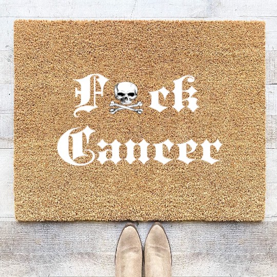Fuck Cancer Cancer Awareness Coir Doormats