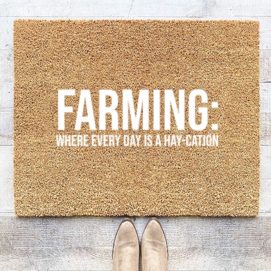 Farm, Farmer, Farmer Gift, Farming, Funny Coir Doormats
