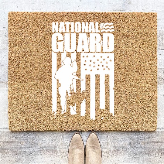American Flag National Guard National Guard Coir Doormats