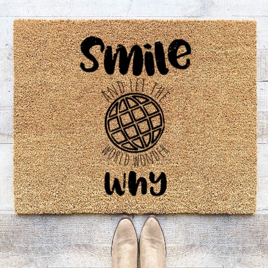 Smiles Positive Quote Coir Doormats