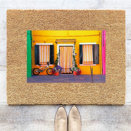 Windows of Venice Italy 1869 Coir Doormats