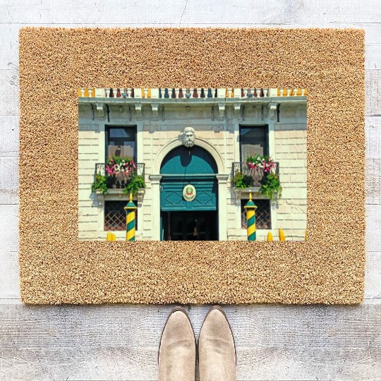 Windows of Venice Italy 1944 Coir Doormats