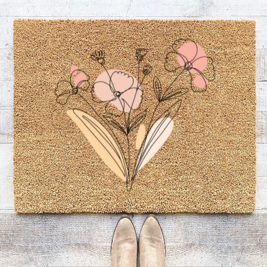Wildflowers Forest Nature Flowers Outdoor Coir Doormats