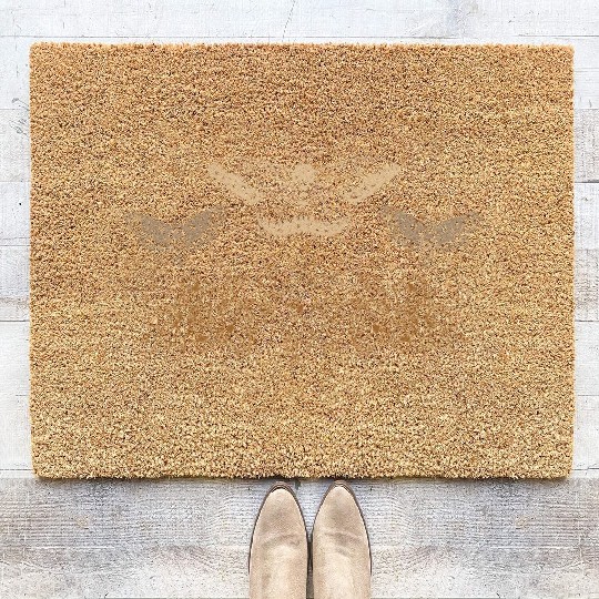 Fairy Coir Doormats, Fairycore Luna Moths Floral Grunge
