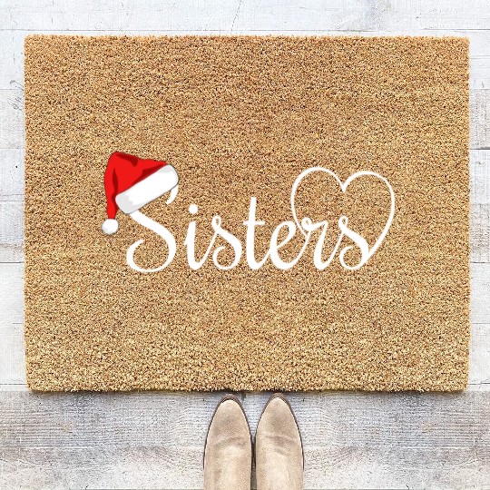 I Love My Sister Cute Sister Christmas Coir Doormats